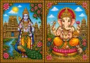  Lord Murugan & Lord Ganesha Traditional Canvas Painting Kit  