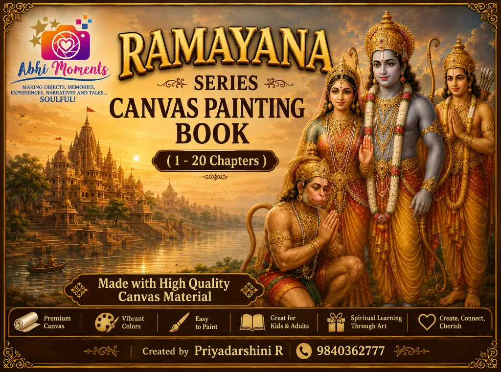 Ramayana Series - CANVAS BOOKLET Painting Kit