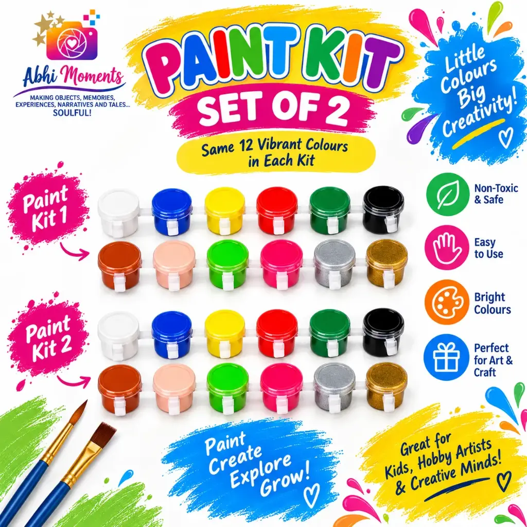 Vibrant Color Painting Set - 12 Colors ( set of 2) 
