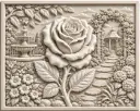 ROSE Image 3d Printed Relief Model 
