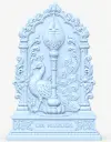 Om Muruga VELUM MAYILUM - RELIEF MODEL - SKYBLUE
