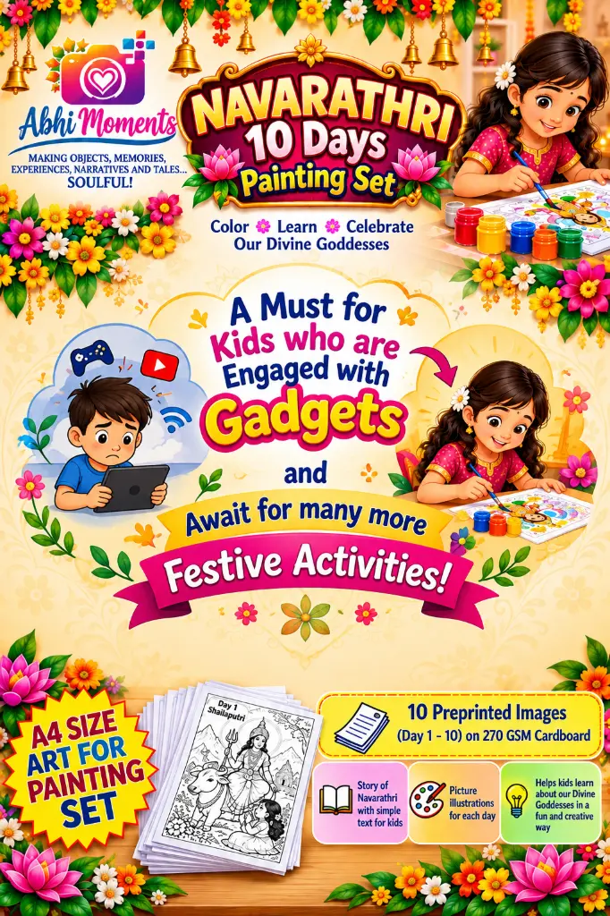 Navarathri Festival Activity 10 PAGES ART WORK for KIDS