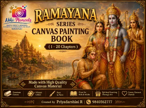 Ramayana Series - CANVAS BOOKLET Painting Kit