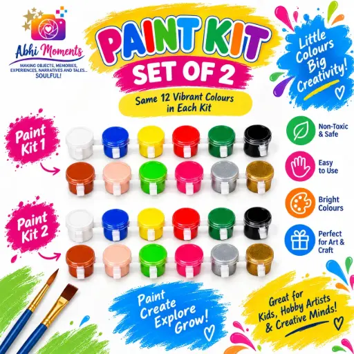 [Art Set] Vibrant Color Painting Set - 12 Colors ( set of 2) 