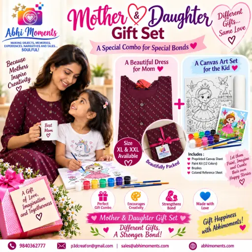 MOM and KID - GIFT SET  - MAROON - XL 