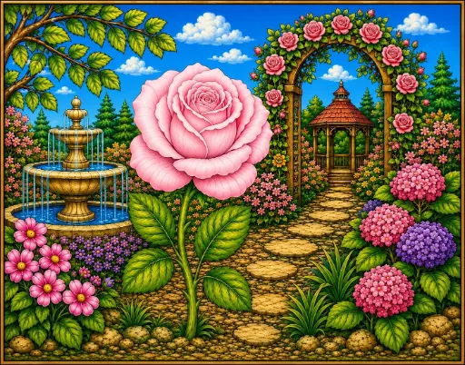 Rose Flower Canvas Painting Kit